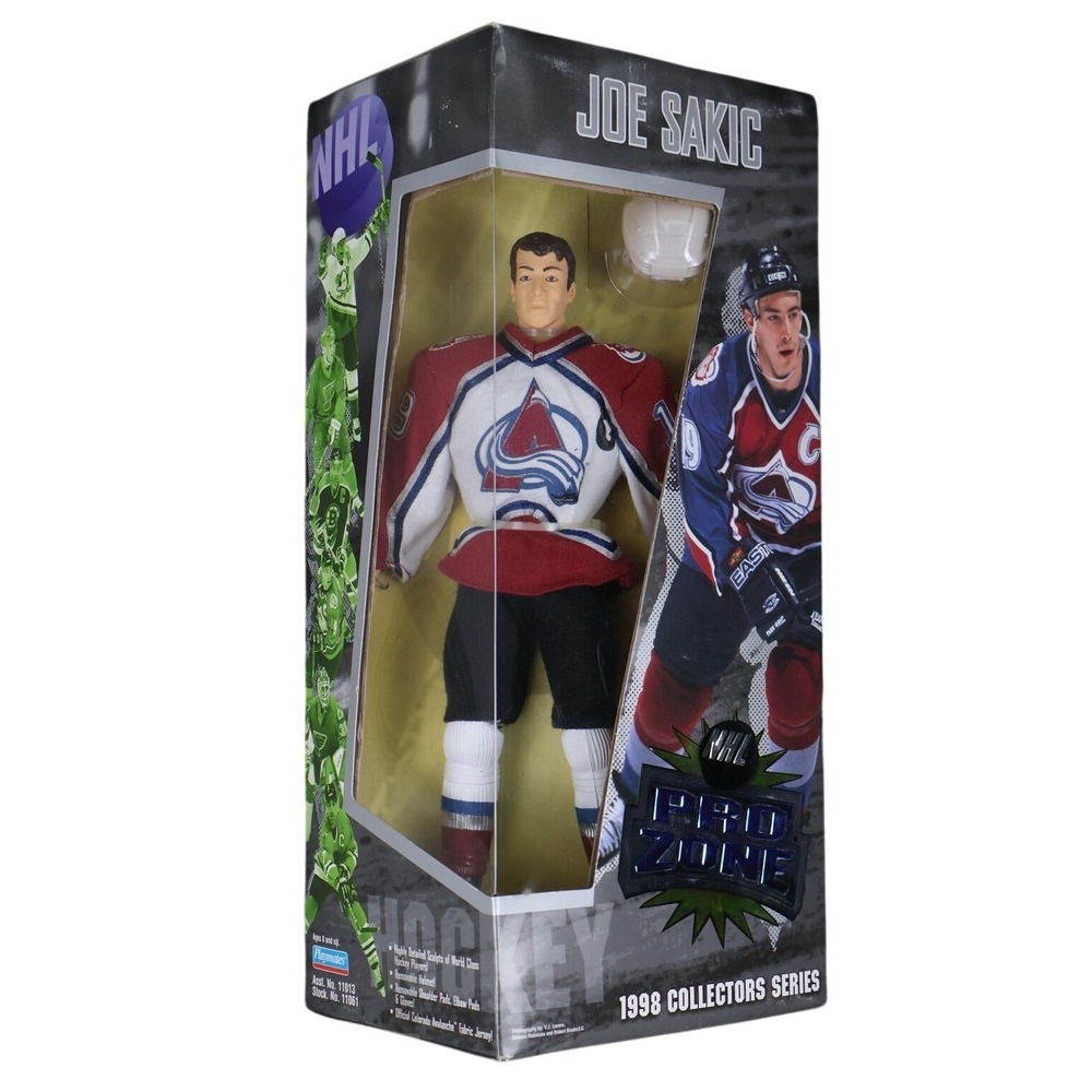 Vintage 1998 Playmates NHL Pro Zone Joe Sakic Action Figure 1:6 Scale Colorado